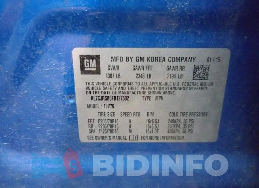 KL7CJRSB0FB127502 Photo# 12