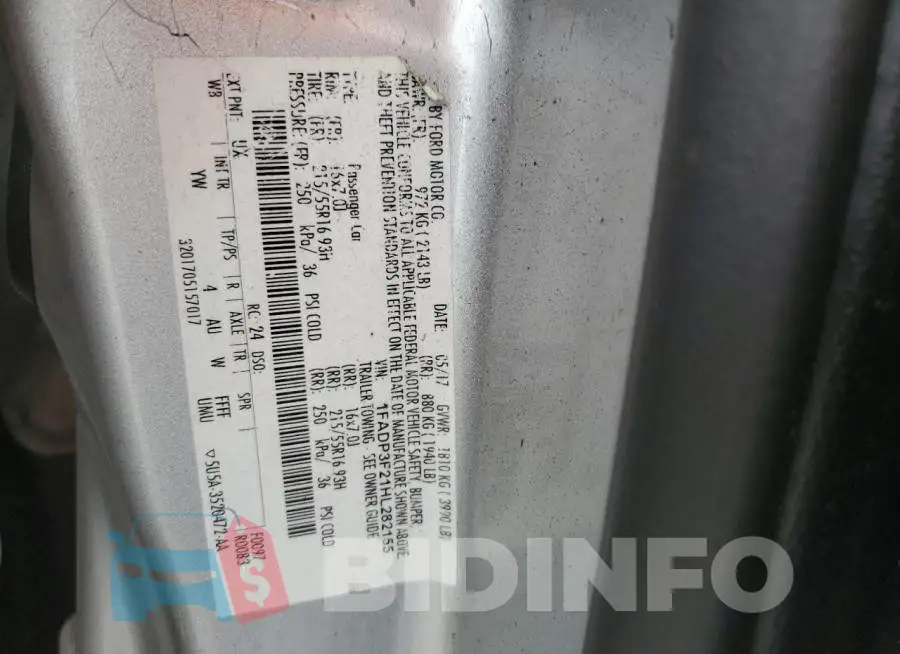 1FADP3F21HL282155 Photo# 12