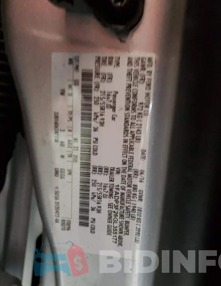 1FADP3F26GL355177 Photo# 12