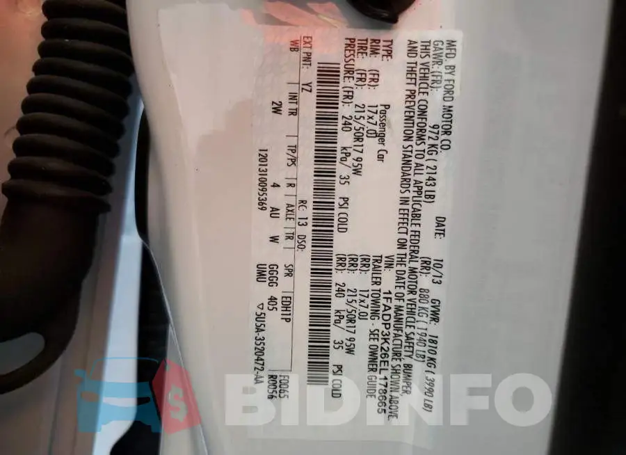 1FADP3K26EL178665 Photo# 12