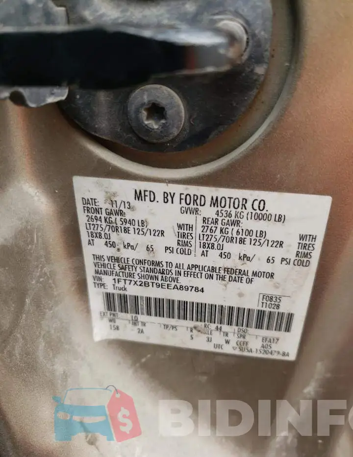 1FT7X2BT9EEA89784 Photo# 12
