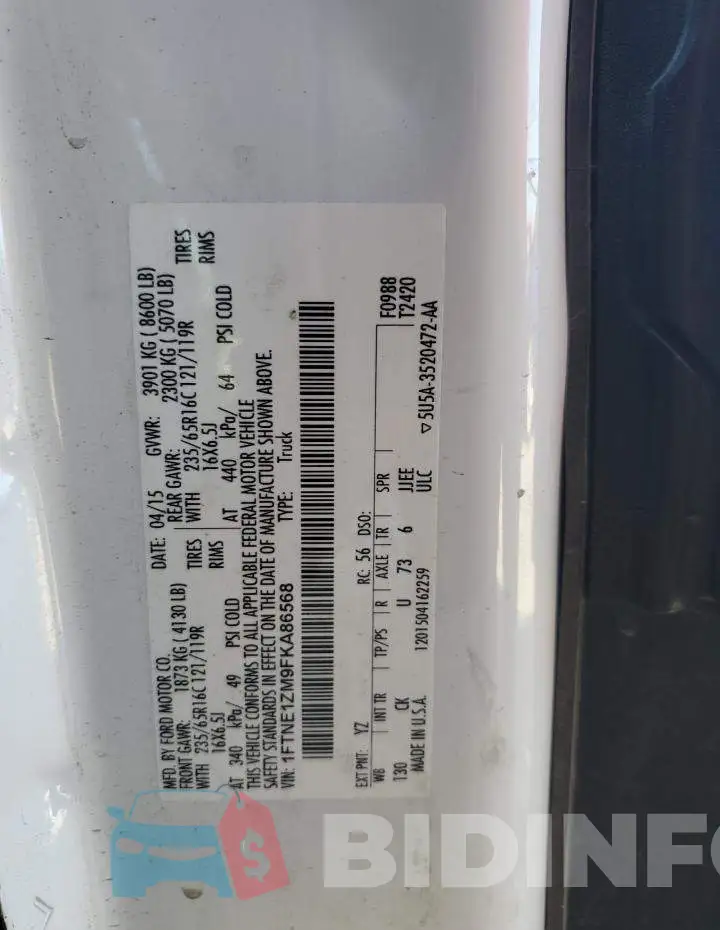 1FTNE1ZM9FKA86568 Photo# 13
