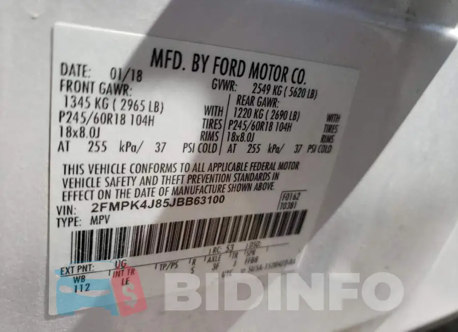 2FMPK4J85JBB63100 Photo# 14