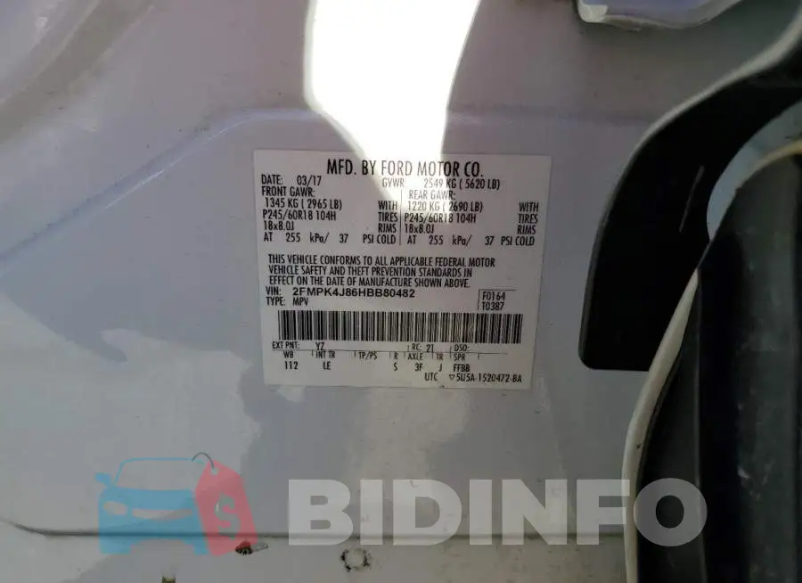 2FMPK4J86HBB80482 Photo# 14