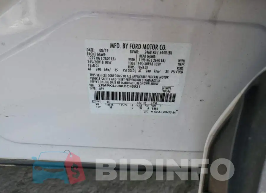 2FMPK4J98KBC46031 Photo# 12