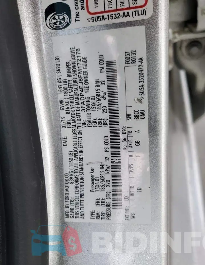 3FADP4EJ8FM172178 Photo# 13