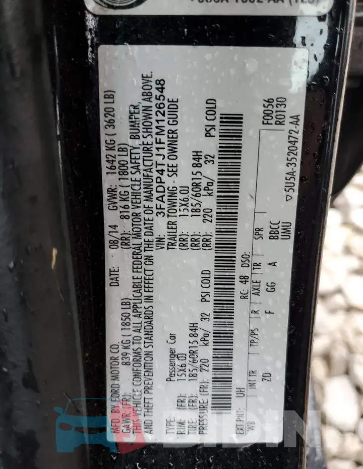 3FADP4TJ1FM126548 Photo# 12