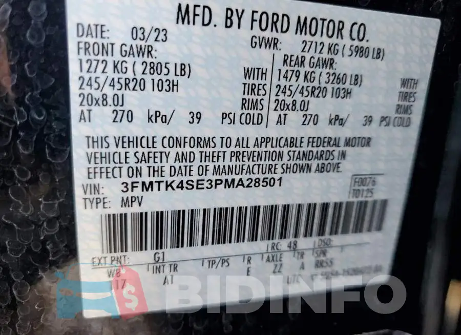 3FMTK4SE3PMA28501 Photo# 12