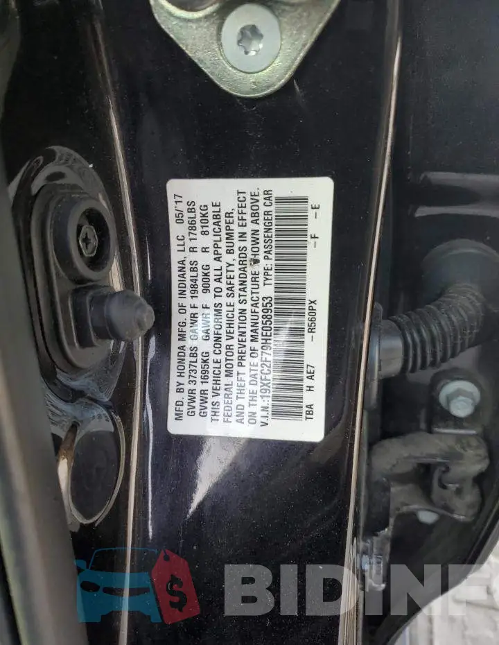 19XFC2F79HE058953 Photo# 12