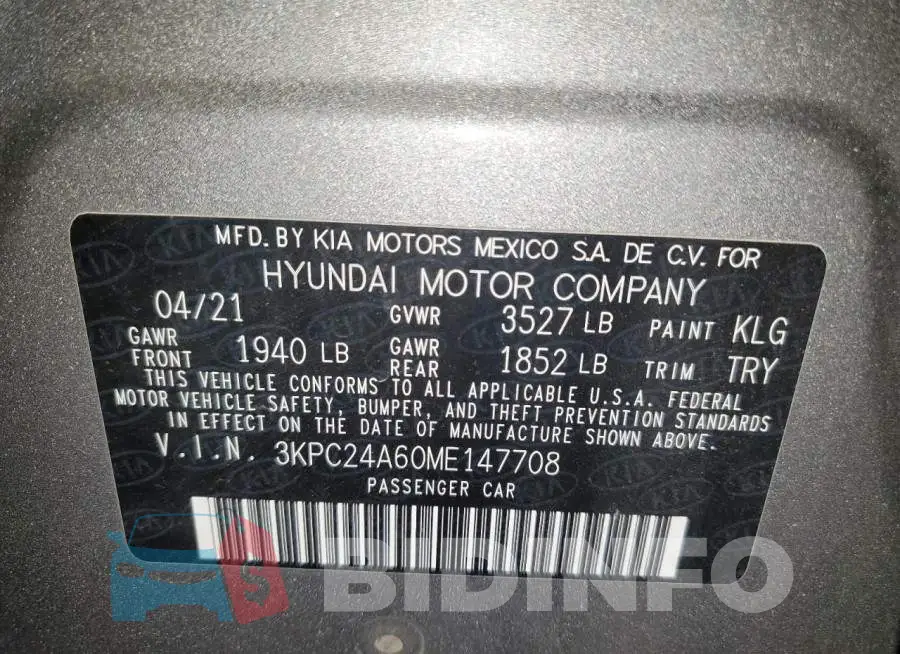 3KPC24A60ME147708 Photo# 12