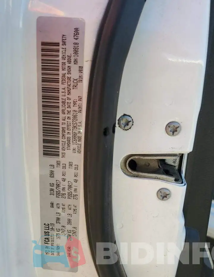 1C6RR6FT9KS720610 Photo# 12