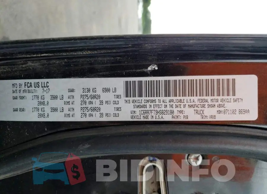 1C6RR7FT9HS829180 Photo# 12