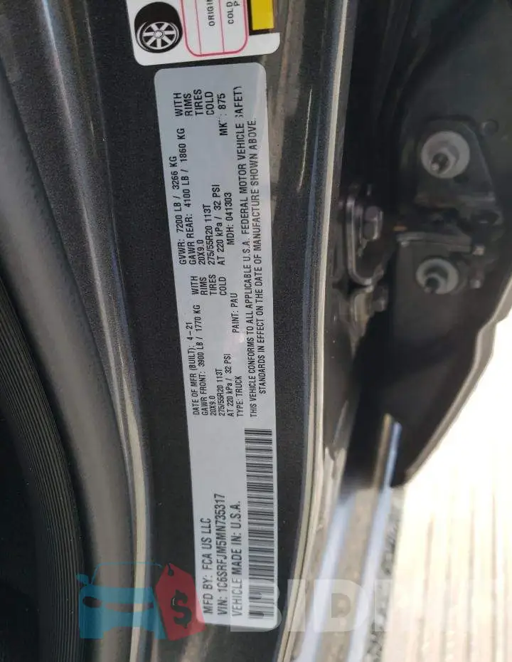 1C6SRFJM5MN735317 Photo# 12