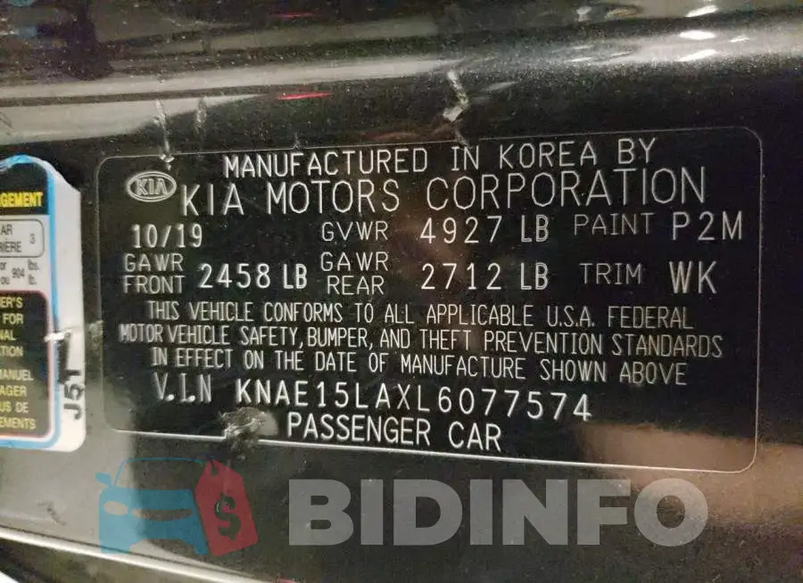 KNAE15LAXL6077574 Photo# 12