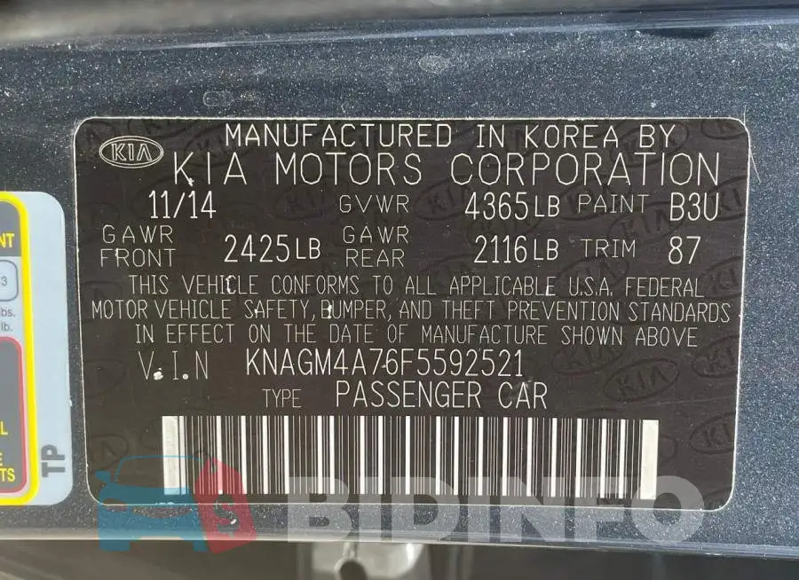 KNAGM4A76F5592521 Photo# 10