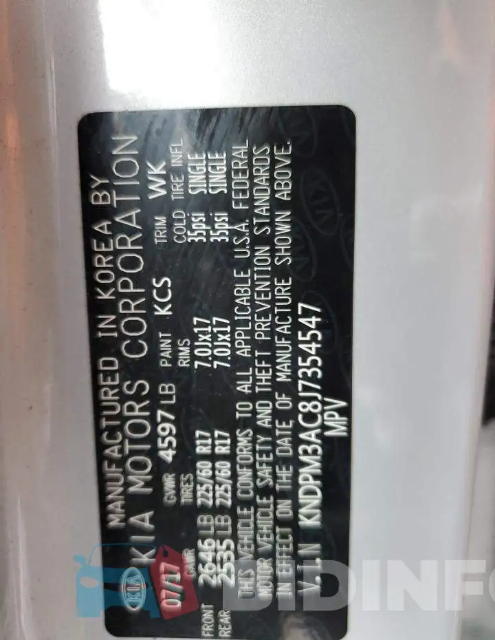KNDPM3AC8J7354547 Photo# 13
