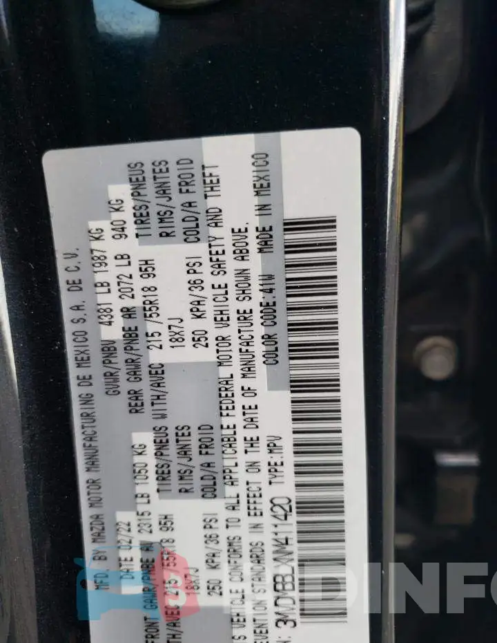 3MVDMBBLXNM411420 Photo# 13