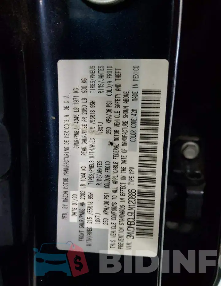 3MVDMBCL9LM120886 Photo# 12
