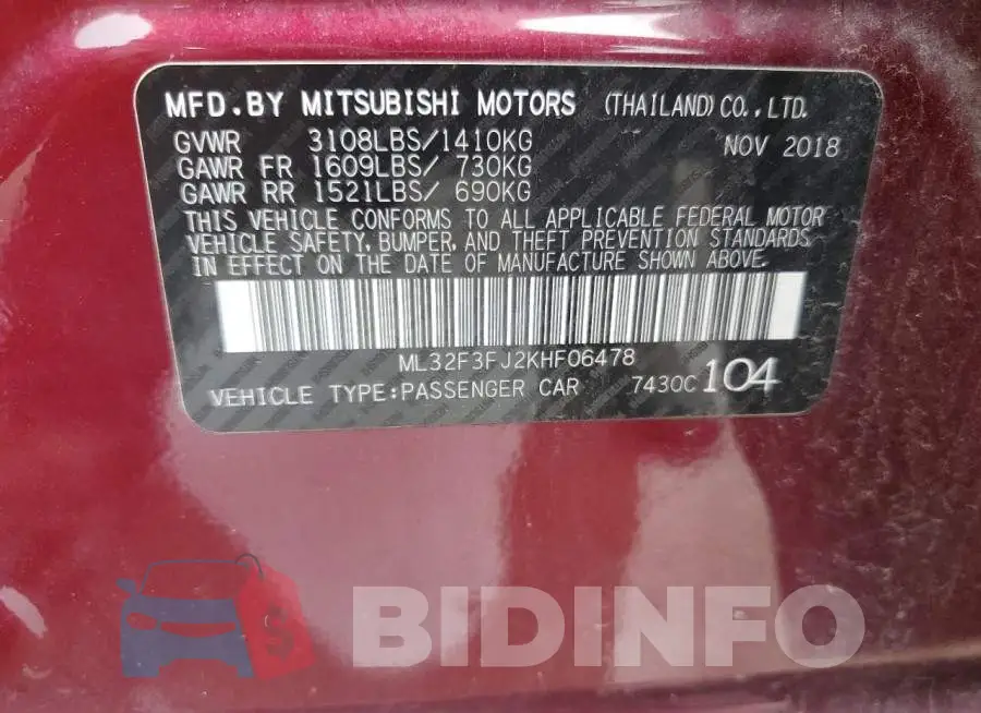 ML32F3FJ2KHF06478 Photo# 13