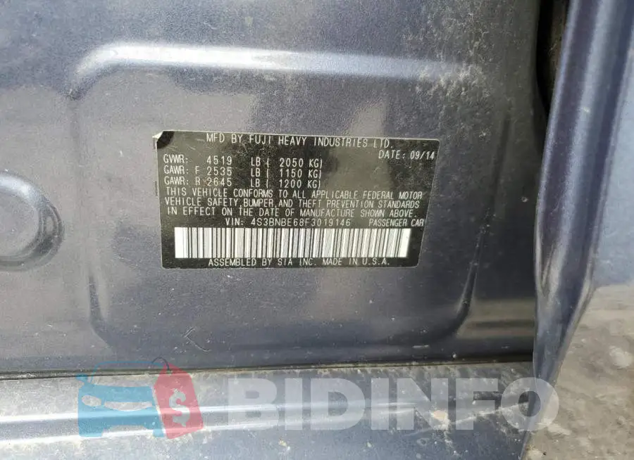 4S3BNBE68F3019146 Photo# 12