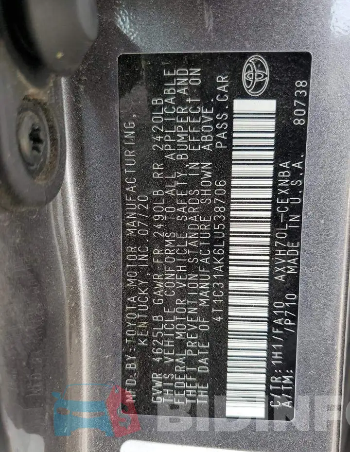 4T1C31AK6LU538706 Photo# 13