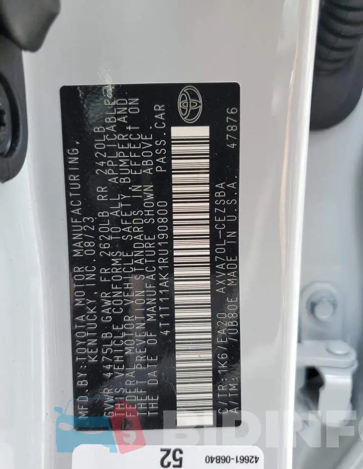 4T1T11AK1RU190800 Photo# 12