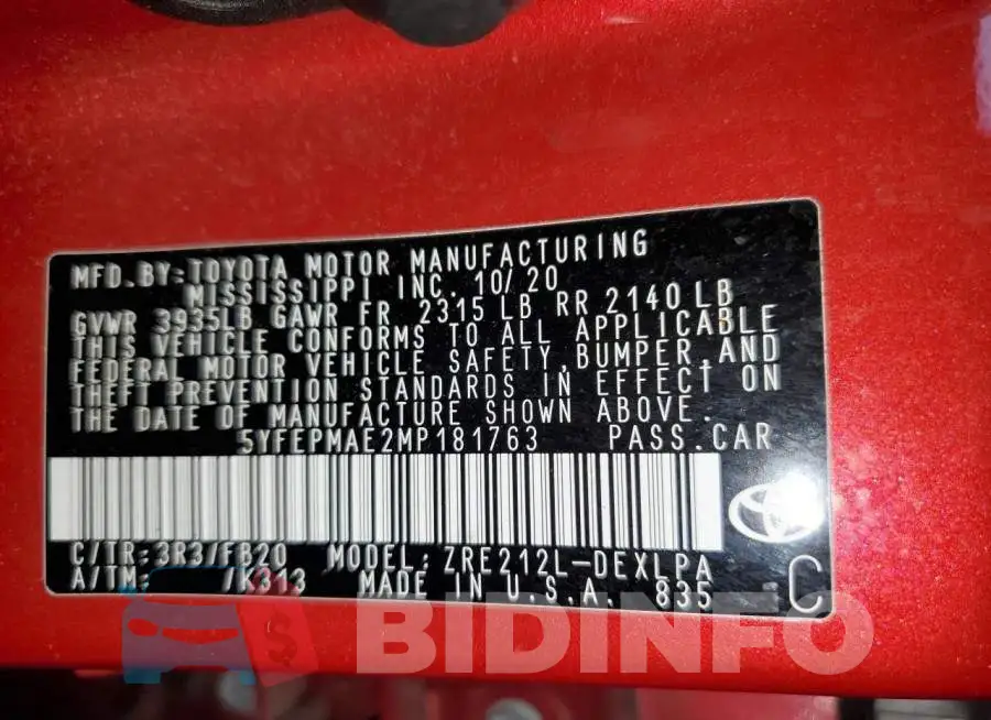5YFEPMAE2MP181763 Photo# 13