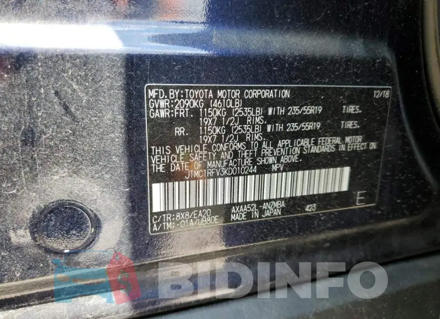 JTMC1RFV3KD010244 Photo# 13