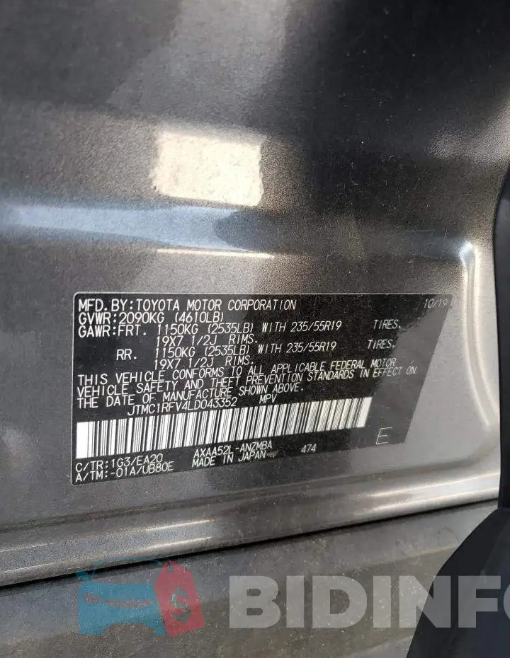 JTMC1RFV4LD043352 Photo# 12