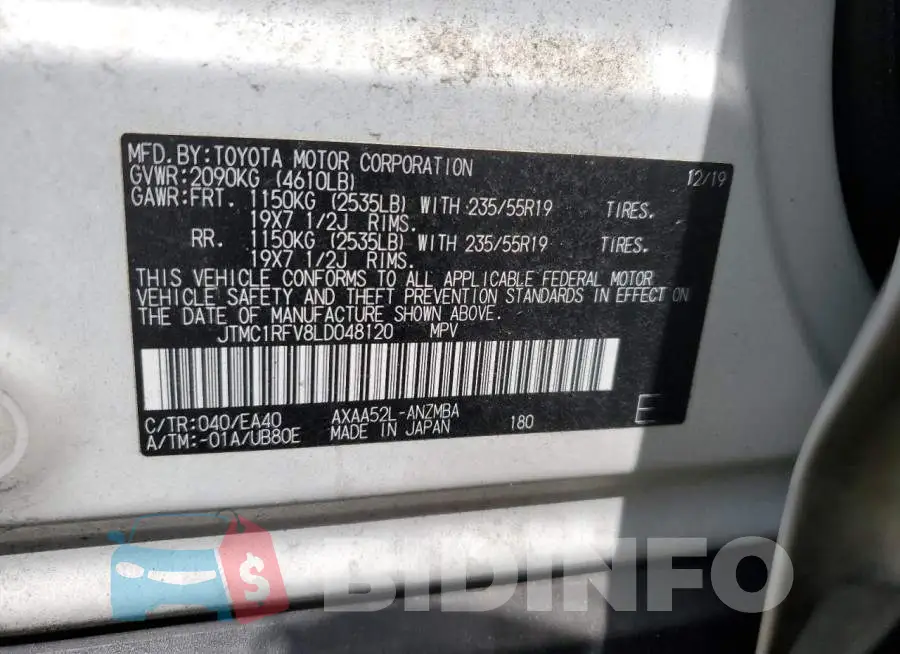 JTMC1RFV8LD048120 Photo# 13