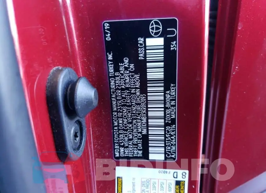 NMTKHMBX5KR092093 Photo# 12