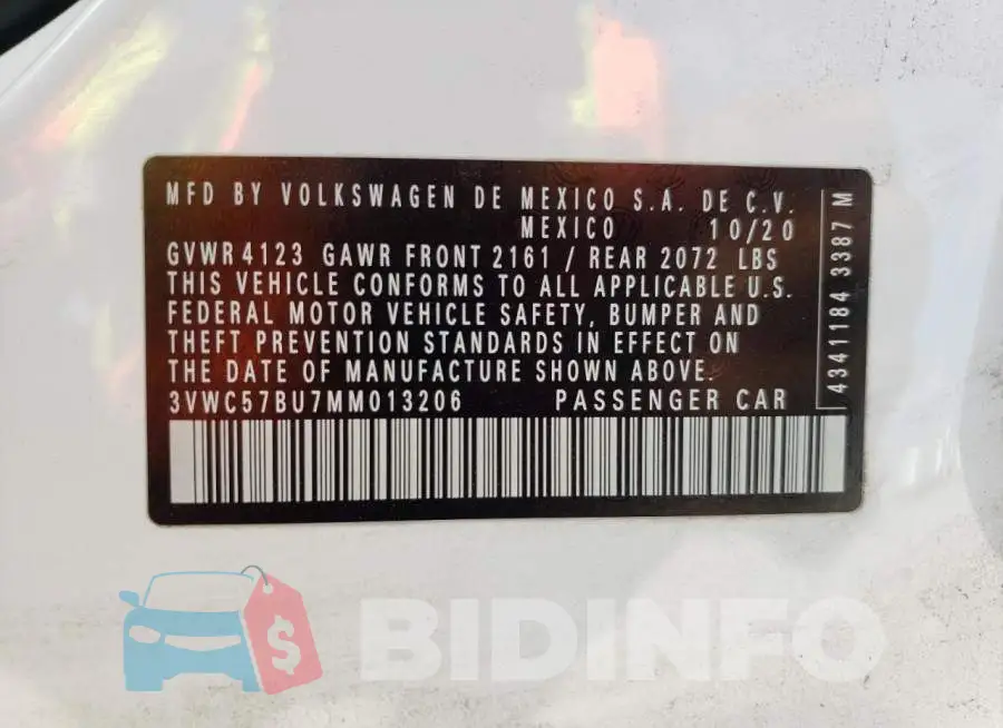 3VWC57BU7MM013206 Photo# 13