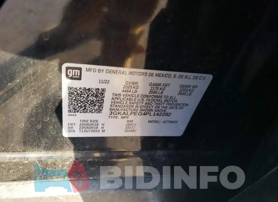 3GKALPEG4PL142282 Photo# 14