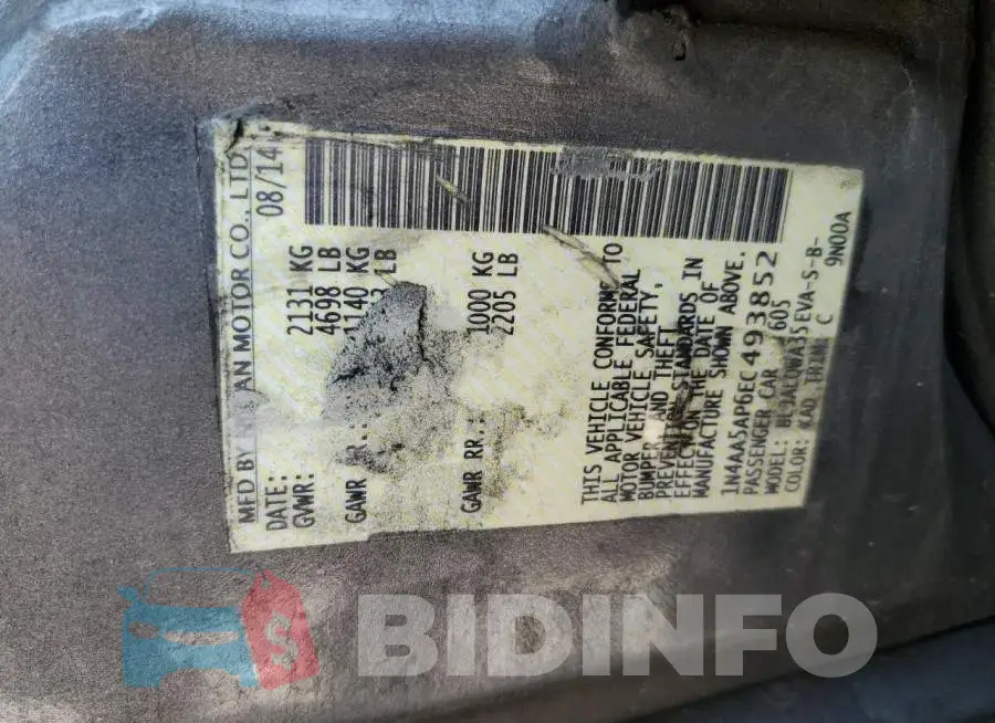 1N4AA5AP6EC493852 Photo# 12