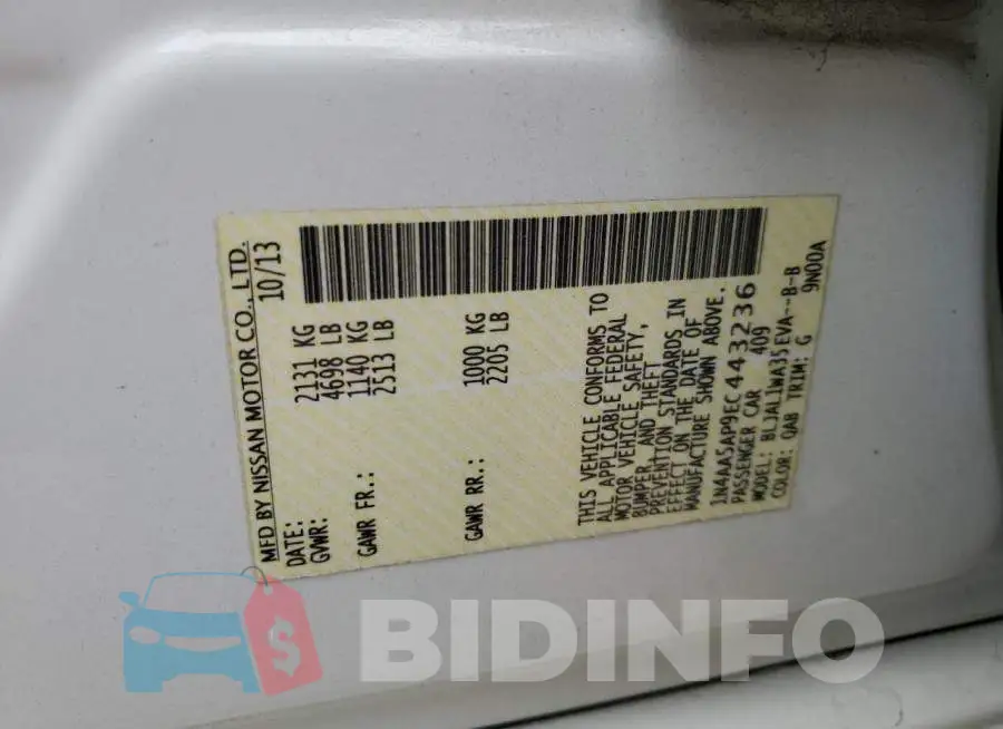 1N4AA5AP9EC443236 Photo# 13