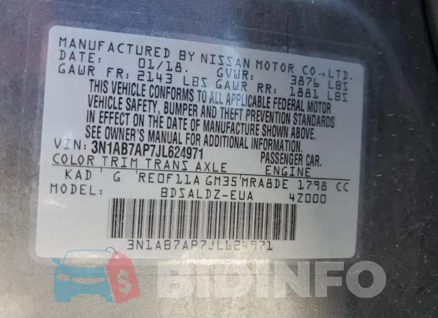 3N1AB7AP7JL624971 Photo# 12