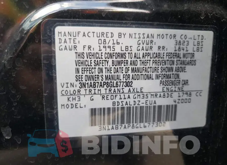 3N1AB7AP8GL677302 Photo# 13