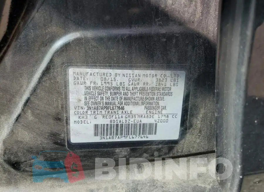 3N1AB7AP9FL677646 Photo# 12