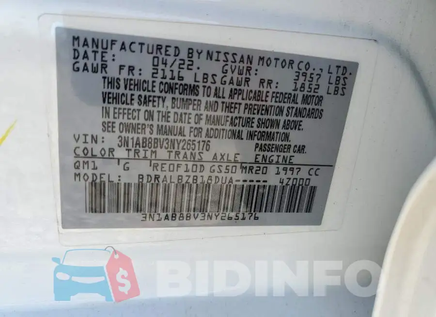 3N1AB8BV3NY265176 Photo# 12