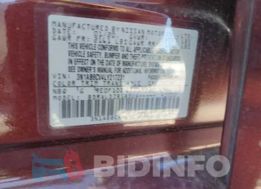 3N1AB8CV4LY217231 Photo# 12