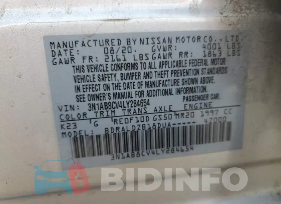 3N1AB8CV4LY284654 Photo# 12