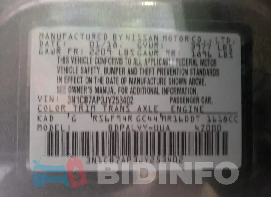 3N1CB7AP3JY253402 Photo# 12