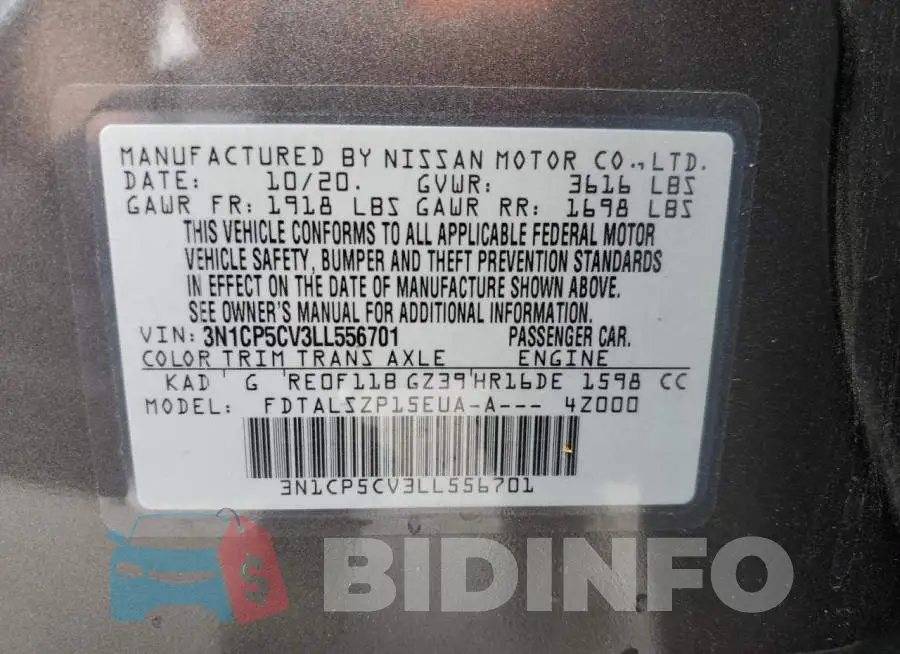 3N1CP5CV3LL556701 Photo# 12