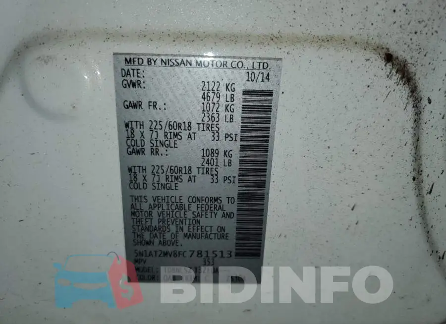 5N1AT2MV8FC781513 Photo# 14