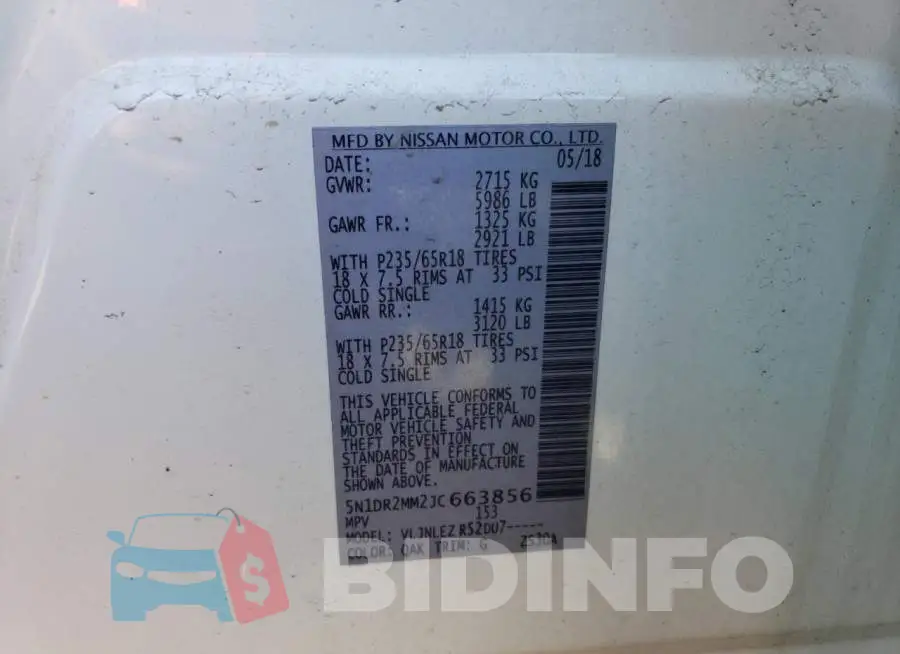 5N1DR2MM2JC663856 Photo# 13