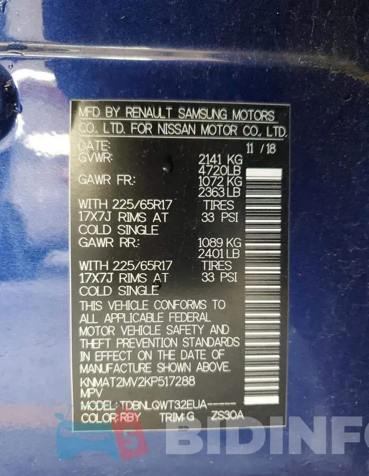 KNMAT2MV2KP517288 Photo# 13