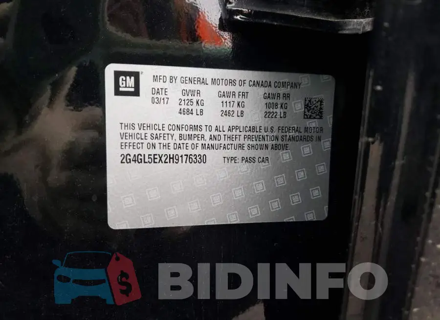 2G4GL5EX2H9176330 Photo# 12
