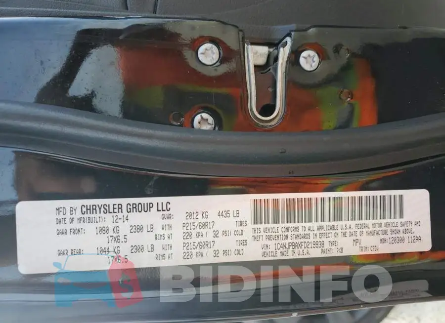 1C4NJPBAXFD219938 Photo# 13