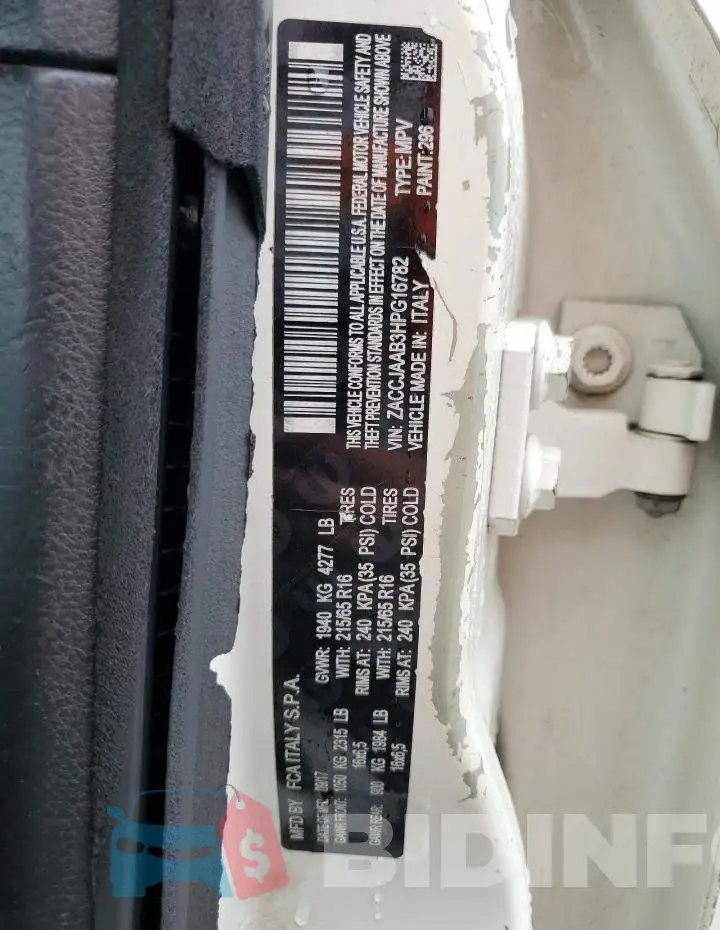 ZACCJAAB3HPG16782 Photo# 13