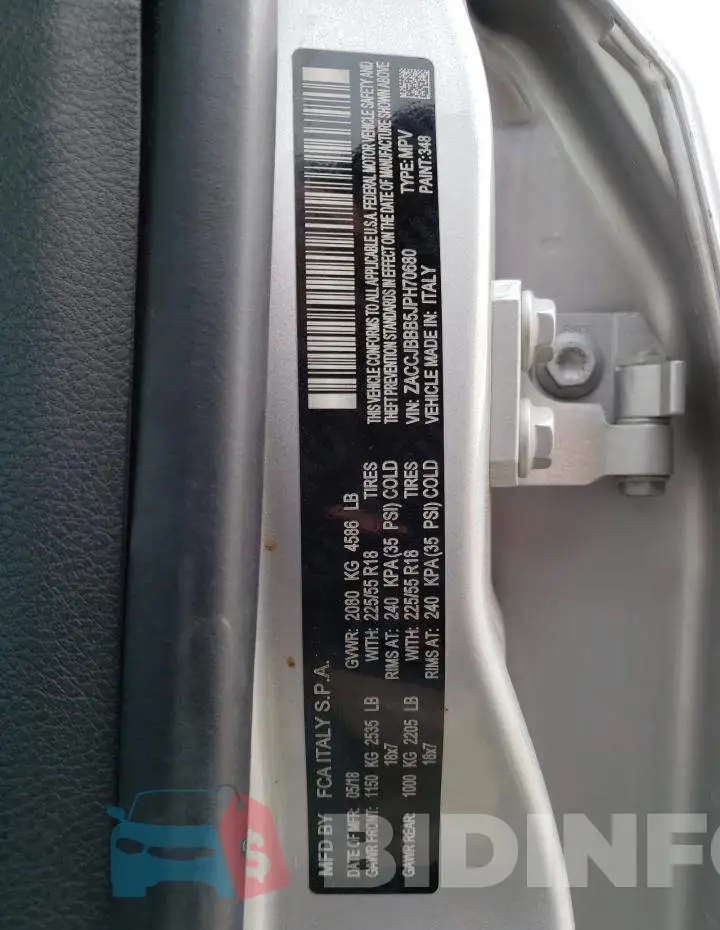 ZACCJBBB5JPH70680 Photo# 12